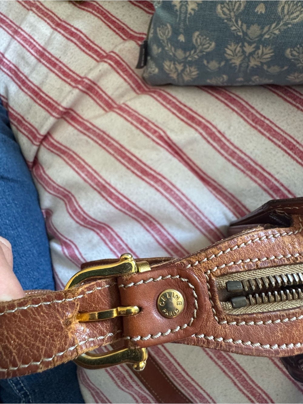 Celine vintage Brown Monogram Crossbody Bag with Gold Hardware - Picture 10 of 10